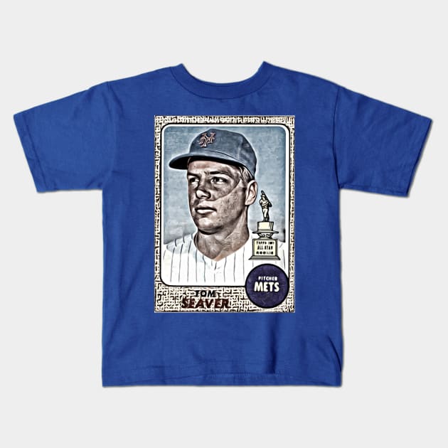 Tom Seaver: 1968 Flashback Champs Kids T-Shirt by flashbackchamps